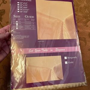 Home: Living Metropolitan Tablecloth Gold 58” x 84”